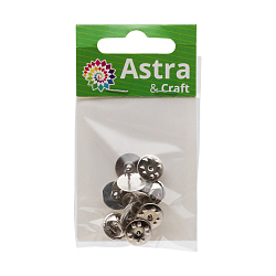 4AR2019-20 Основа для значка d=12мм с цанговым зажимом, 5 шт/упак, Astra&Craft