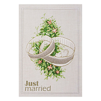MWA03 Поздравительная открытка с конвертом 'На свадьбу' на английском языке, 12*17 см