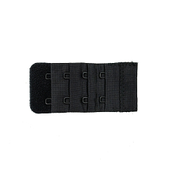 852001 Текстильная застежка с крючками 2*4 для бюстгальтера 35мм, черный, 1шт/упак, Hobby&Pro