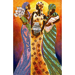 55055 Набор для вышивания бисером Astrea 'Девушки африки', 40х26 см