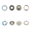 Кнопка трикотажная (кольцо) 9,5мм цв.металл/цв.эмаль (уп.~144шт) NEW STAR 185 голубой матовый