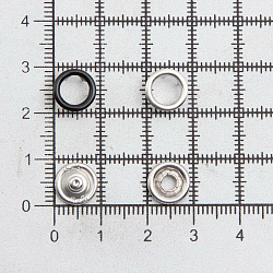Кнопка трикотажная (кольцо) 9,5мм цв.металл/цв.эмаль (уп.~144шт) NEW STAR