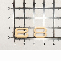 Крючки и регуляторы для бретелей бюстгальтера 10 мм, металл/эмаль, 18 шт/упак, цвет телесный