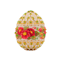 В195 Набор для бисероплетения Риолис яйцо пасхальное 'Примула', 8.5*10,7 *5 см
