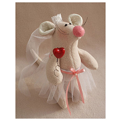 LV001 Набор для изготовления текстильной игрушки 18см 'LOVE STORY' Невеста (Ваниль)