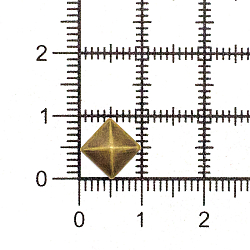 53924 Украшение на 4-х шипах 'Пирамидка' 6*6мм металл, латунь BIG
