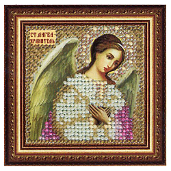 035ПМИ Набор для вышивания бисером 'Вышивальная мозаика' Икона 'Св. Ангел-Хранитель', 6,5*6,5 см
