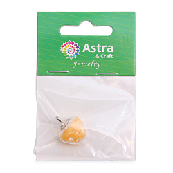 66872-1 Подвеска сердце, желтое Astra&Craft