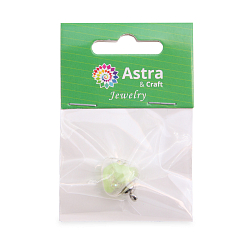 66872-3 Подвеска сердце, зеленое Astra&Craft