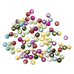 2008 Бусины пластиковые, микс 'Камешки', микс цвета, круглые, 7мм, 90шт/упак, Astra&Craft