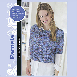 Набор для вязания пуловера 'Pamela' 6*50гр, 6*60м (52% полиакрил, 44% шерсть, 4% полиамид)