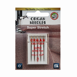 ORGAN иглы машинные для стрейчевых тканей № 75, 5 шт Blister