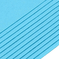 Фетр листовой жесткий, 1.0мм, 160гр, 20х30см, 12шт/упак Astra&Craft (AF831/YF615 голубой)