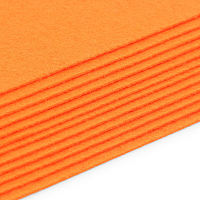Фетр листовой жесткий, 1.0мм, 160гр, 20х30см, 12шт/упак Astra&Craft (AF904 ярко-оранжевый)