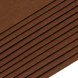 Фетр листовой жесткий, 1.0мм, 160гр, 20х30см, 12шт/упак Astra&Craft (AF859/YF689 темно-коричневый)