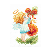 160-001 Набор для вышивания Чудесная игла 'Ангел Рождества'10х15см