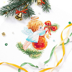 160-001 Набор для вышивания Чудесная игла 'Ангел Рождества'10х15см