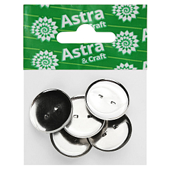 4AR094 Основа для броши и значка, 3см, 5 шт/упак, Astra&Craft