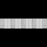 C807 Тесьма шторная 1/2,75 'Бантовая складка' (2 ряда петель, 4 шнура) 80мм*50м, белый