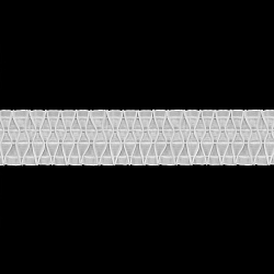 C809 Тесьма шторная 1/3 'Вафельная складка' (2 ряда петель, 4 шнура) 80мм*50м, белый