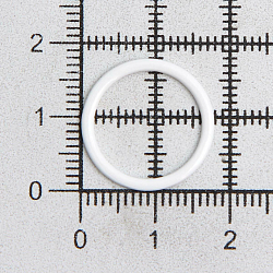 ГВ800 Кольцо 15 мм металл/эмаль, 20 шт/упак, белый