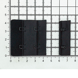 1842 Текстильная застежка с крючками 2*2 для бюстгальтера 44мм, Arta-F