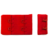 2686 Текстильная застежка с крючками 2*2 для бюстгальтера 28мм, Arta-F 100 красный