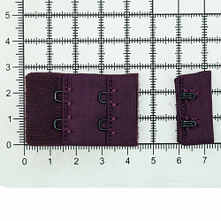 2686 Текстильная застежка с крючками 2*2 для бюстгальтера 28мм, Arta-F