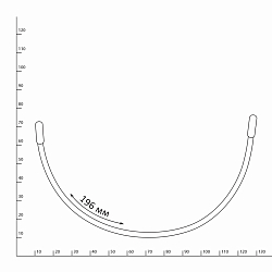 2762 Косточки (каркасы) для бюстгальтера тип 1, 196мм, металл, белый, Arta-F