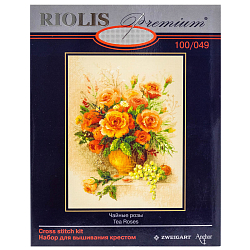 100/049 Набор для вышивания Риолис 'Чайные розы', 30*40 см