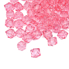 Бусины пластиковые, акрил, прозрач. в цвете, граненый куб, 10мм, 50гр, Astra&Craft MG.3245-02 розовый
