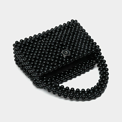 Набор для плетения сумки из бусин 8 мм черный жемчуг, Astra&Craft