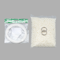 Набор для плетения сумки из бусин 8 мм молочный жемчуг, Astra&Craft