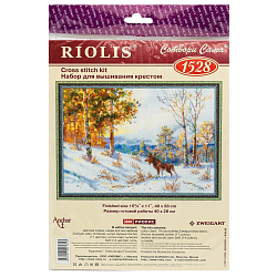 1528 Набор для вышивания Риолис 'Лось в зимнем лесу', по мотивам картины В.Л.Муравьева', 40*28 см