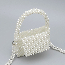 Набор для плетения сумки из бусин 8 мм белый жемчуг, Astra&Craft