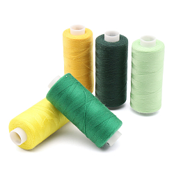 Набор швейных ниток 40/2 'Желто-зеленый микс', намотка 365 м (400 ярд), 10 шт/упак, Bestex