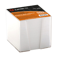 LAMARK70 Бумага для записи 90*90мм 900л белая в прозр. пластик. боксе