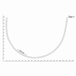 2762 Косточки (каркасы) для бюстгальтера тип 1, 364мм, металл, белый, Arta-F