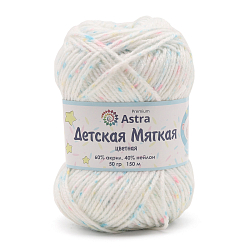 Пряжа Astra Premium 'Детская мягкая цветная' (Baby Soft Color) 50гр 150м (60% акрил, 40% нейлон) (03 принт)