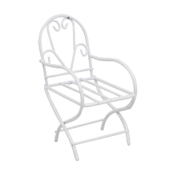SCB271025 Металлический мини стул, белый, 4*7,5 см, ScrapBerry's