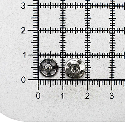 0300-5100 Кнопка пришивная PBM-0 мет. 8,2мм, никель (36шт)
