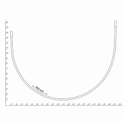 2762 Косточки (каркасы) для бюстгальтера тип 1, 400мм, металл, белый, Arta-F