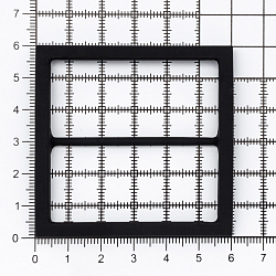 ГЖ608 Пряжка 50мм ушко, 59*59мм, черная резина