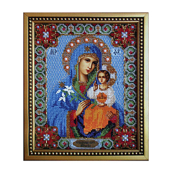 Б-1010 Набор для вышивания бисером 'Чарівна Мить' 'Икона Божьей Матери Неувядаемый цвет', 17,8*22,5 см