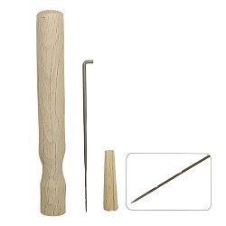 4230 Игла для фелтинга (валяния) с деревянной ручкой Glorex (толщина средняя)
