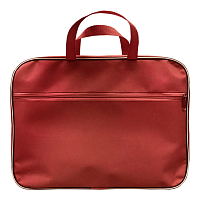 LAMARK019 Папка-портфель A4 на молнии, с ручками, 1 отд., карман снаружи, красная