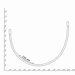 2762 Косточки (каркасы) для бюстгальтера тип 35, (80) 233мм, металл, белый, Arta-F