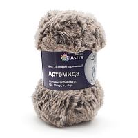 Пряжа Astra Premium 'Артемида' 100гр. 60м (100% микрофибра ПЛ) (15 серый/коричневый)