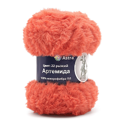 Пряжа Astra Premium 'Артемида' 100гр. 60м (100% микрофибра ПЛ) (22 рыжий)