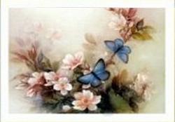 1072 Мозаика Cristal 'Синие бабочки', 35*25 см